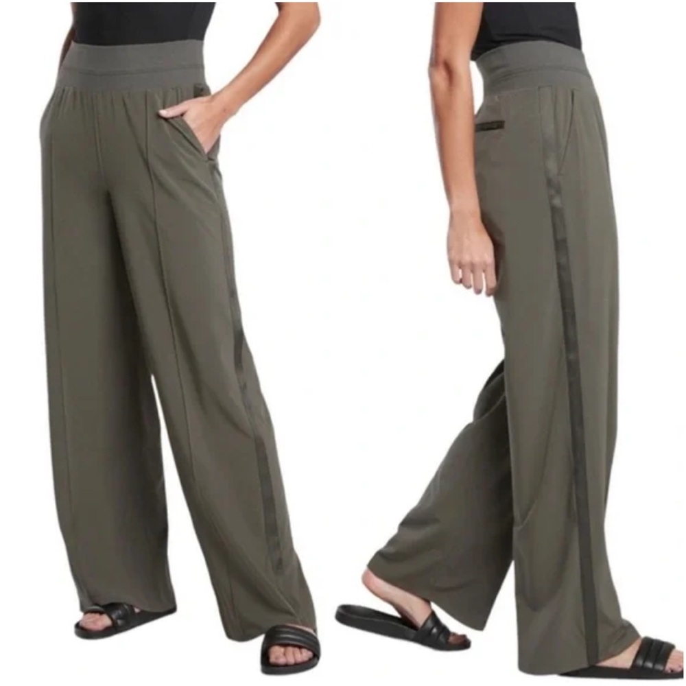 Athleta Sage Green Wide Leg Pants